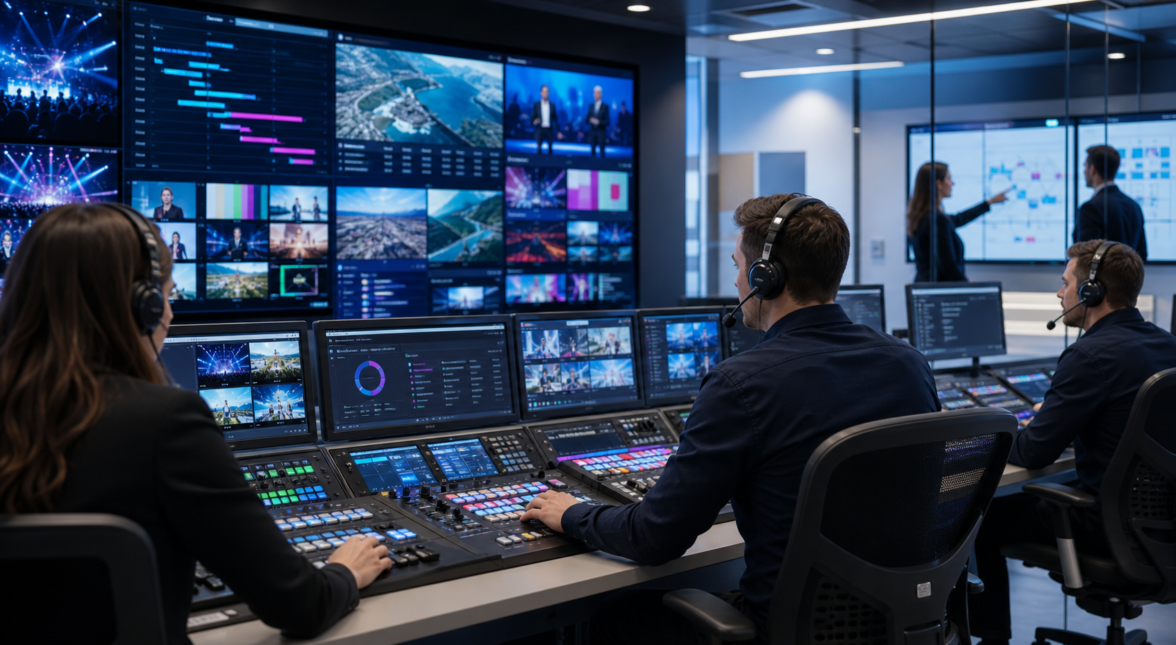 Modern broadcast control room and delivery planning